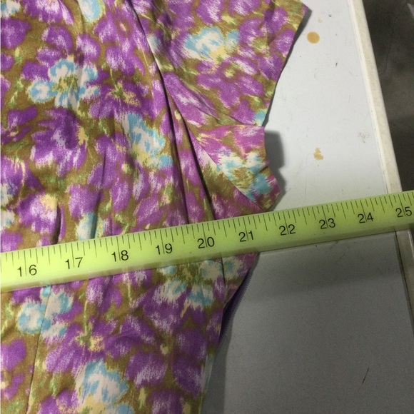 Lands' End 18 Purple Floral Midi Dress w/pockets - Picture 7 of 8